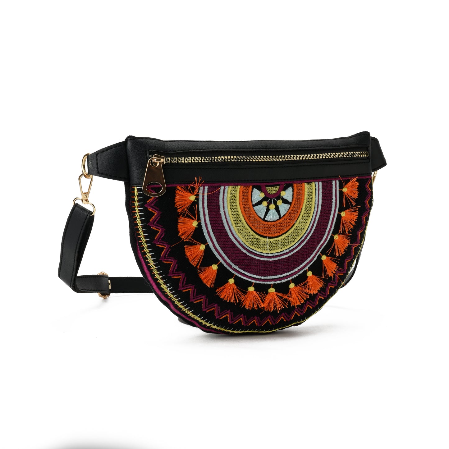 Black Fringe Fanny Pack
