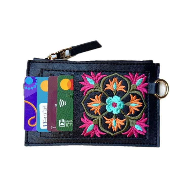 Black Blossom Cardholder