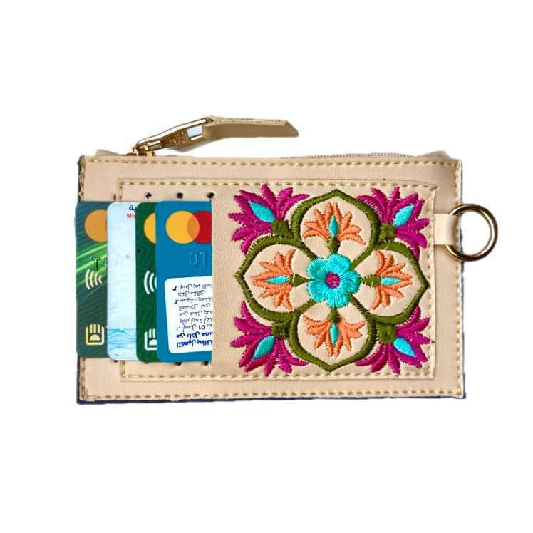 Beige Blossom Cardholder