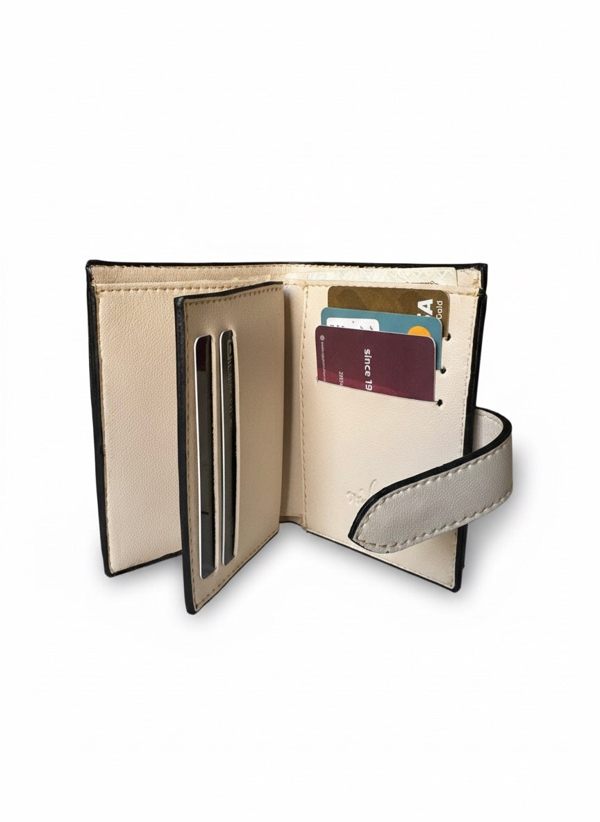 Offwhite Garden Stitch wallet