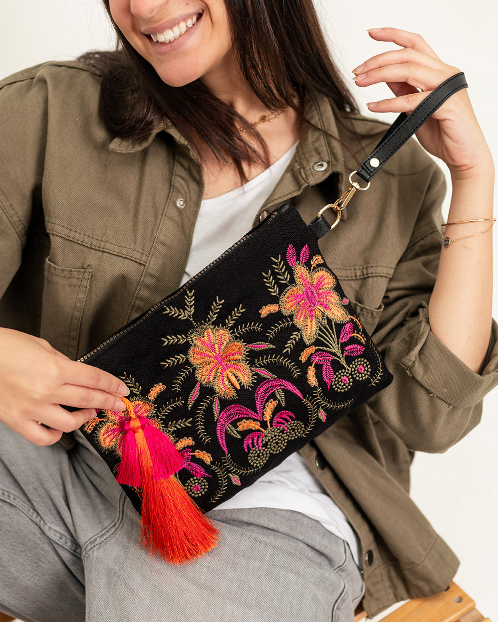 Black Palm Clutch