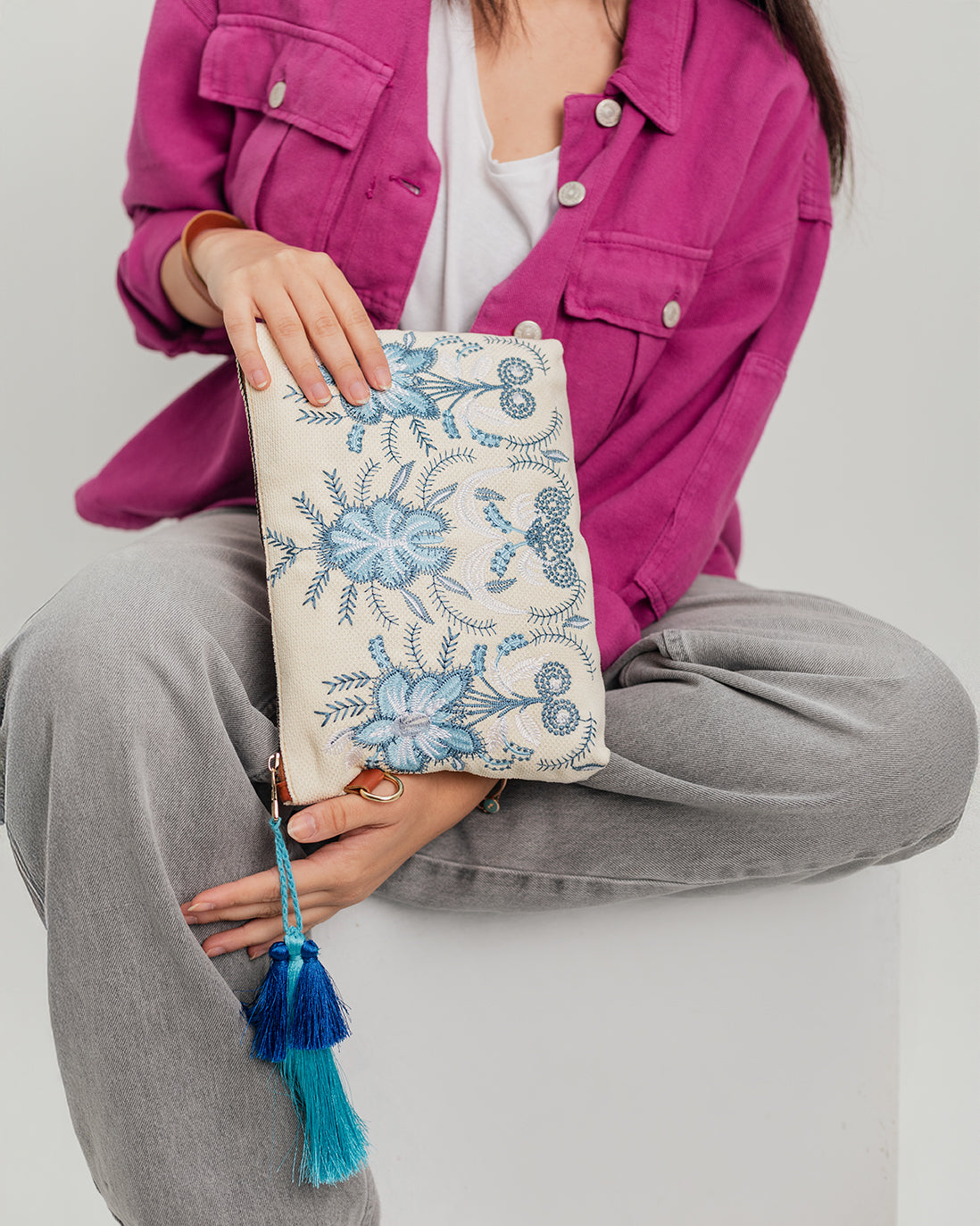 Offwhite Palm Clutch