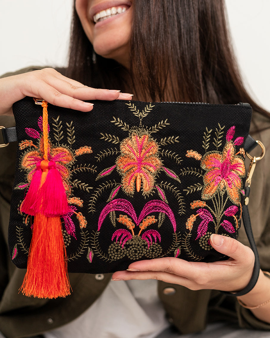 Black Palm Clutch