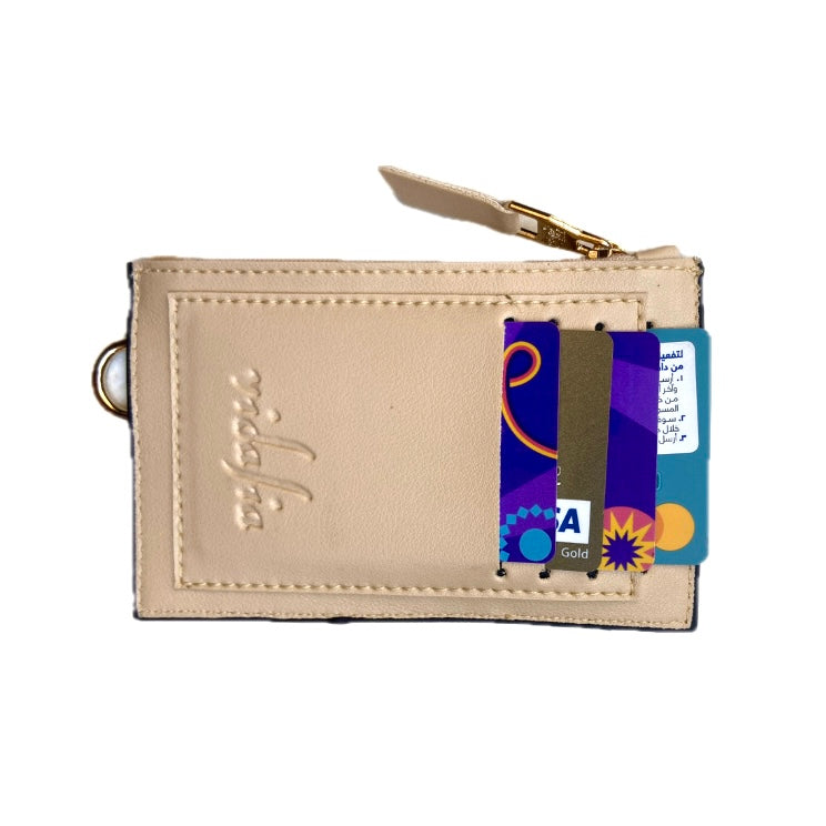 Beige Blossom Cardholder