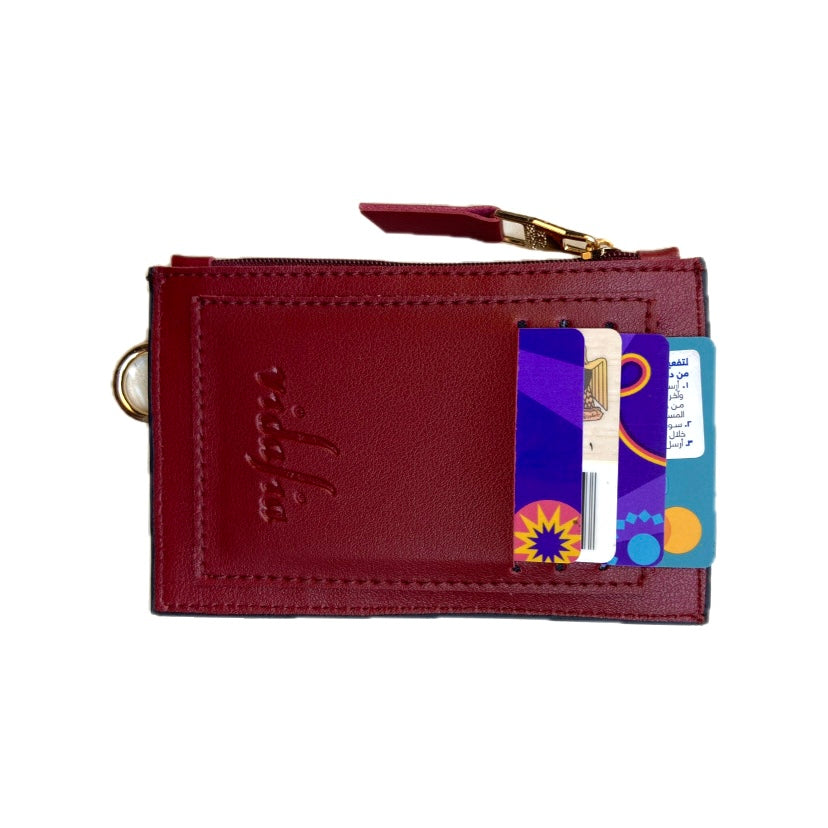 Burgandy Blossom Cardholder