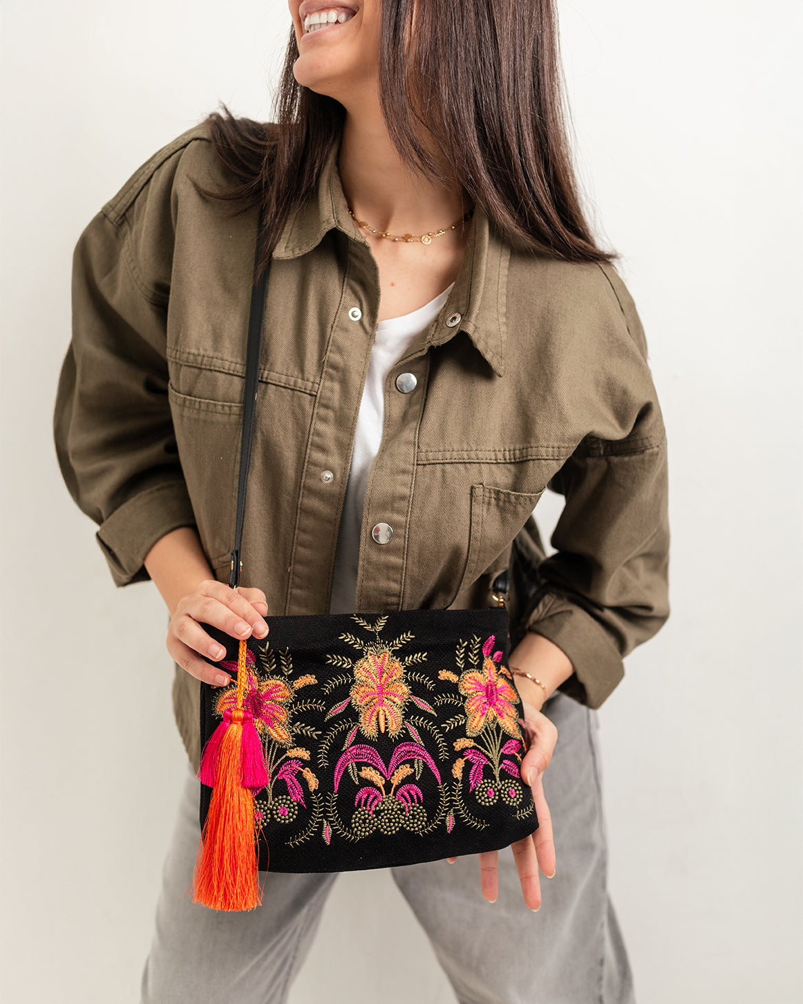 Black Palm Clutch