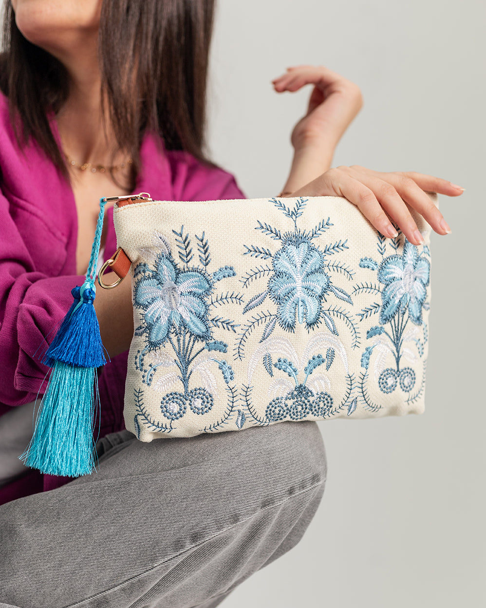Offwhite Palm Clutch