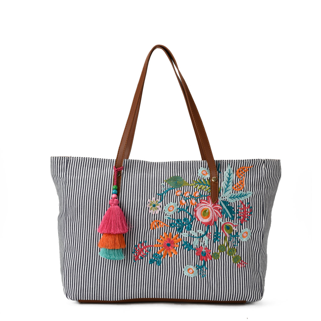 Rosy Floral Totebag