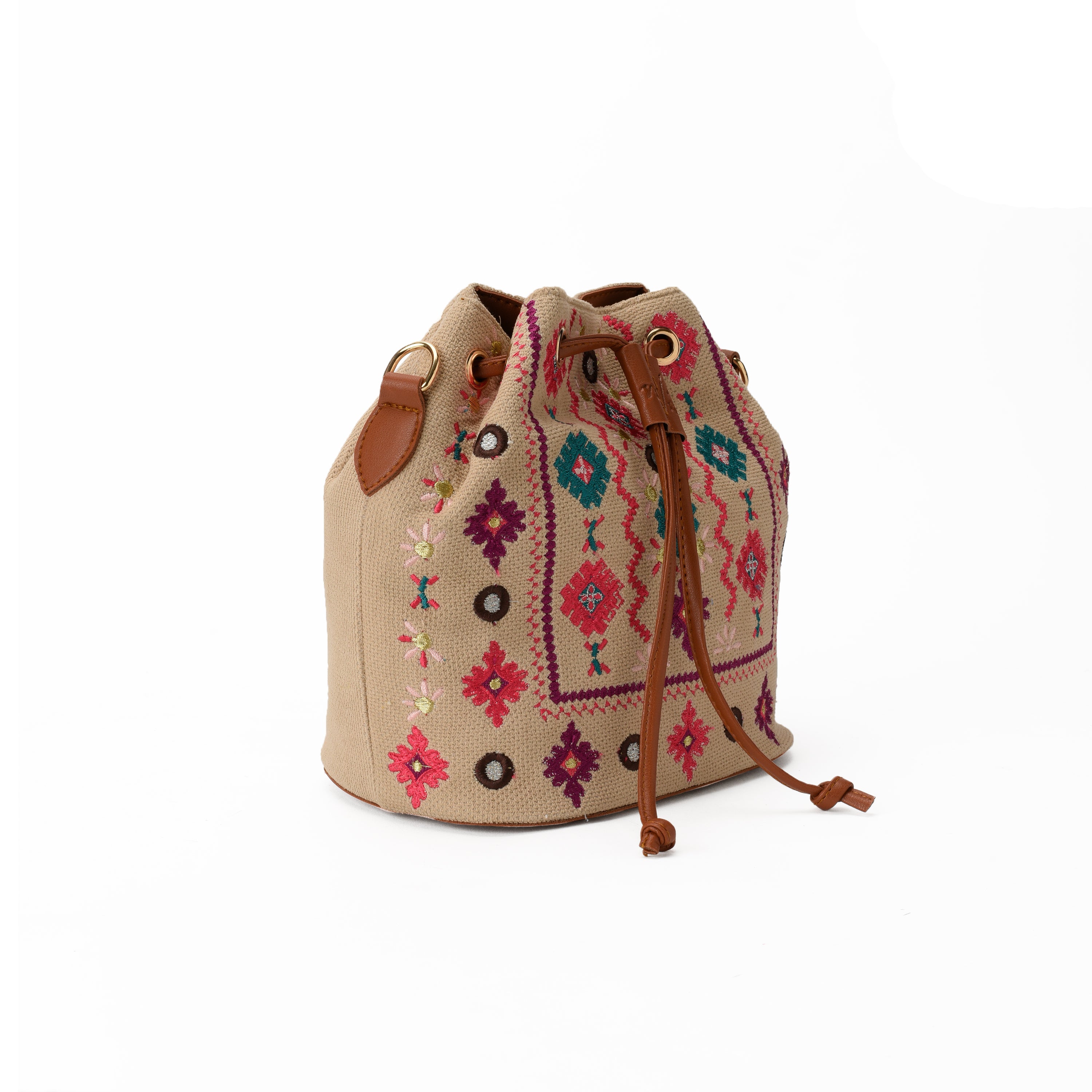 Beige Gota Crossbag