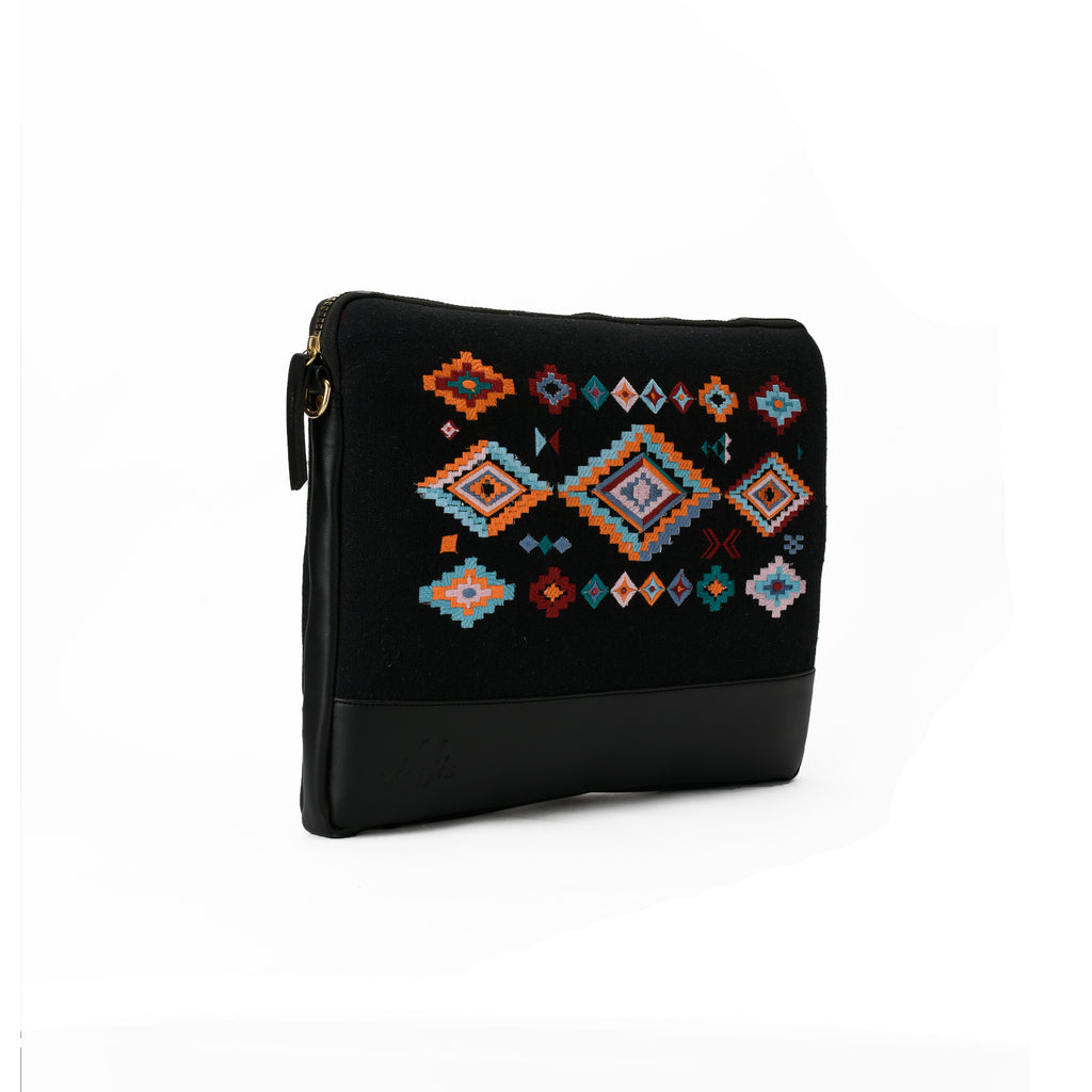 Black Geometric Laptop Sleeve