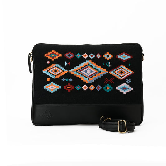 Black Geometric Laptop Sleeve