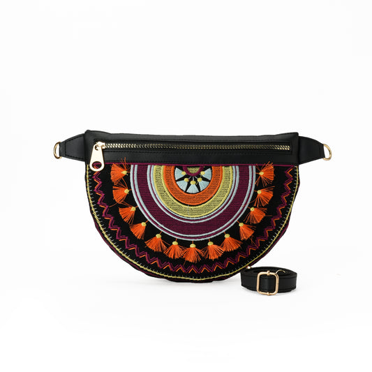 Black Fringe Fanny Pack