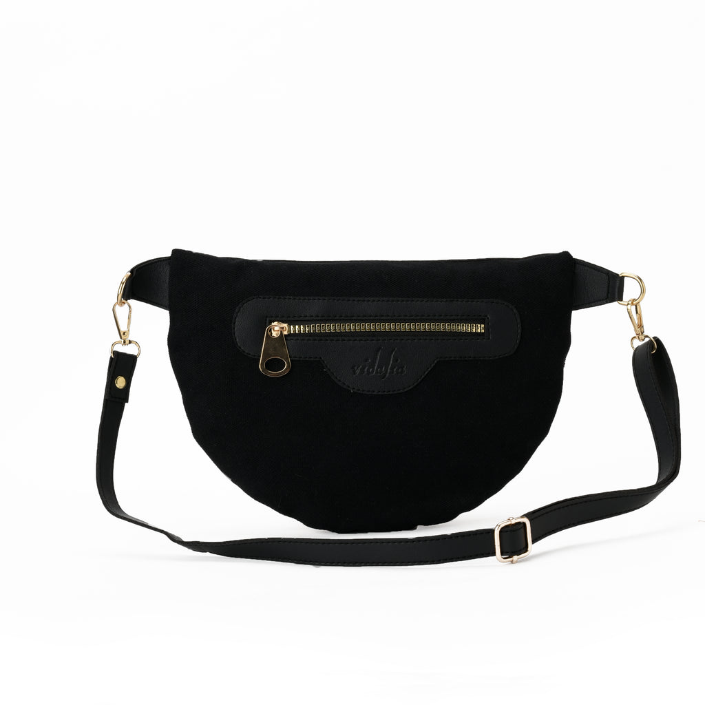 Black Fringe Fanny Pack