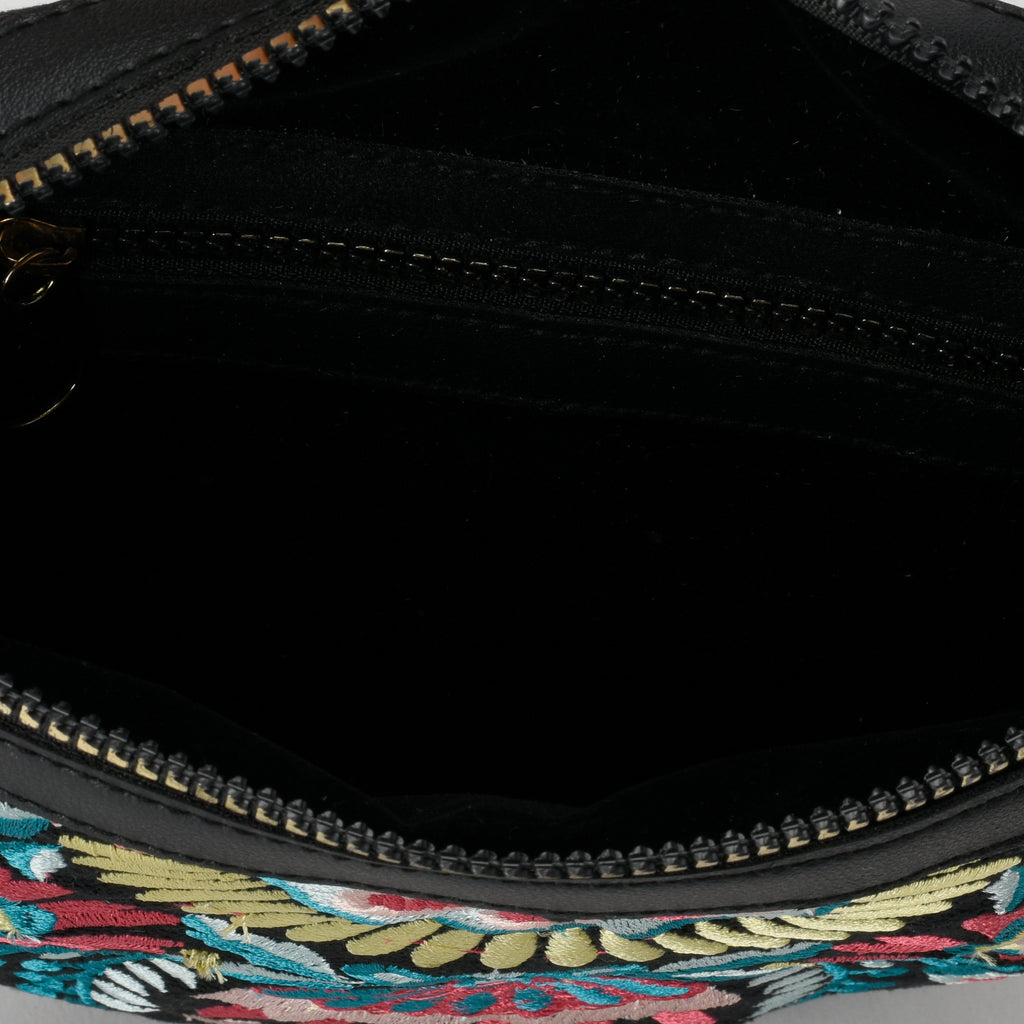 Black Floral Fanny Pack