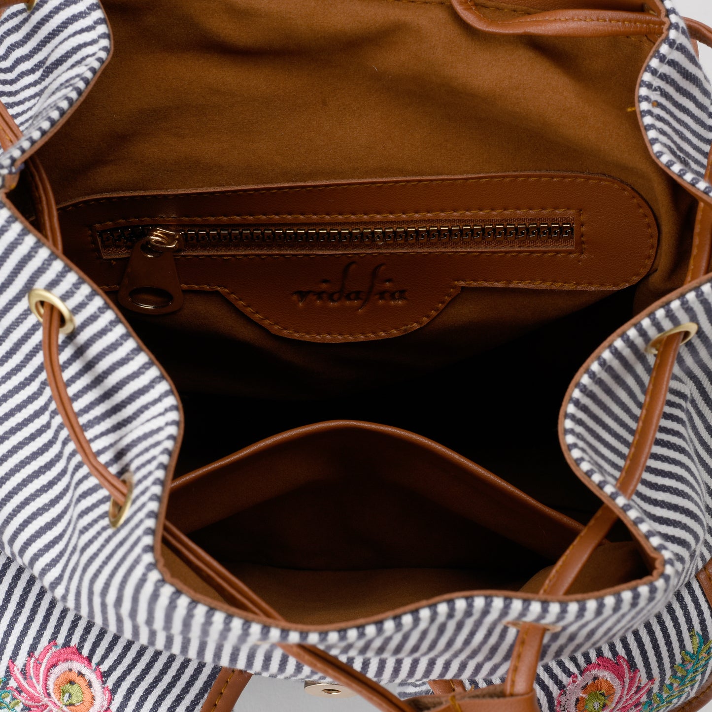 Floral Striped Backpack