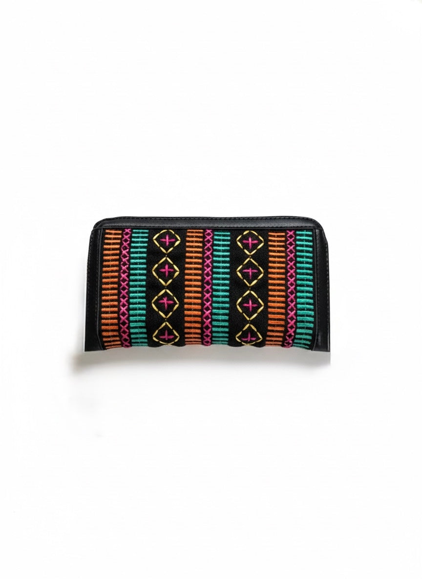 Black Geometric Wallet