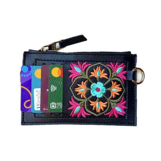 Black Blossom Cardholder