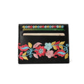 Floral Black Card Holder