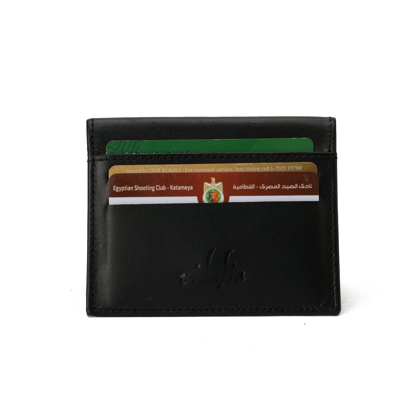 Floral Black Card Holder