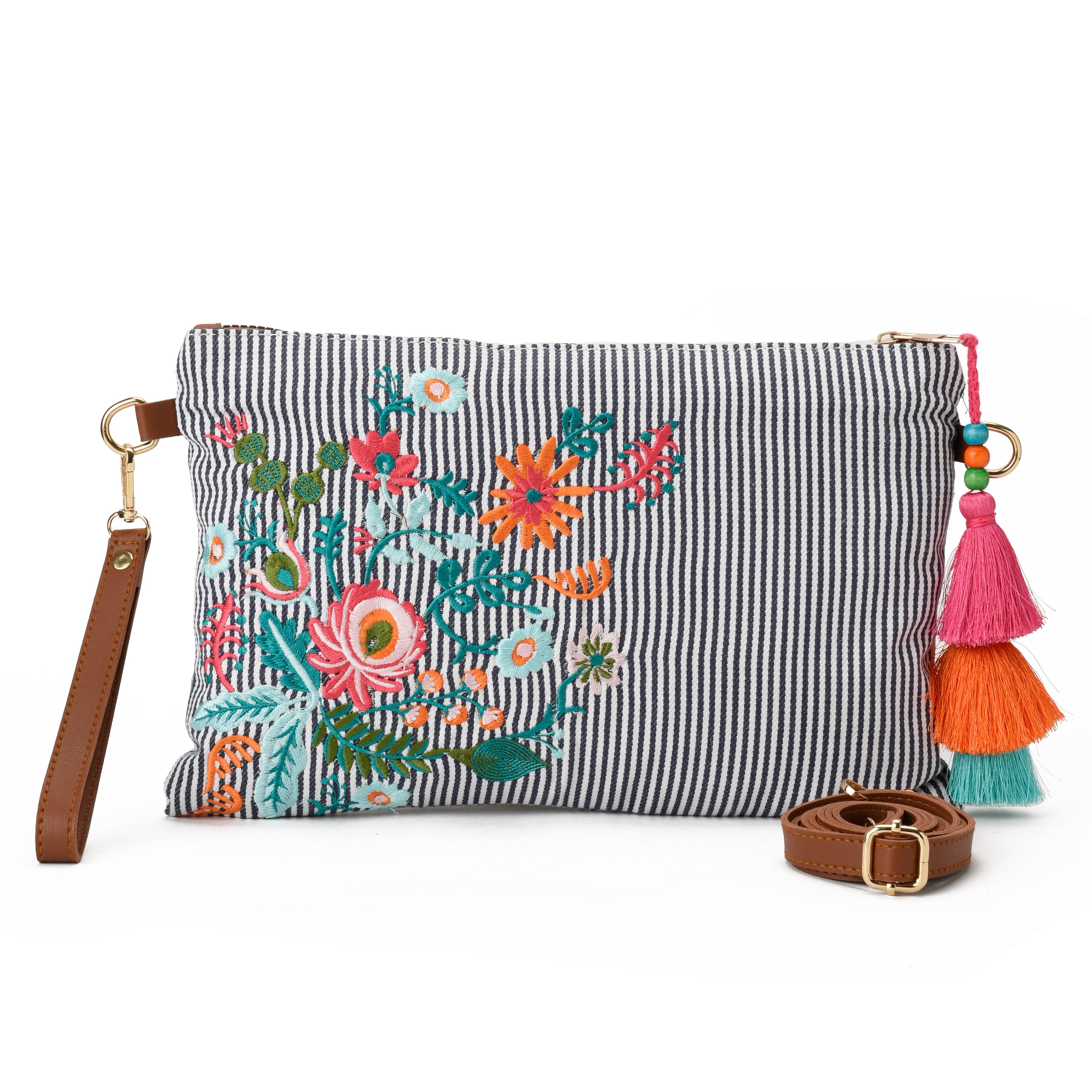 Rosy Floral Clutch