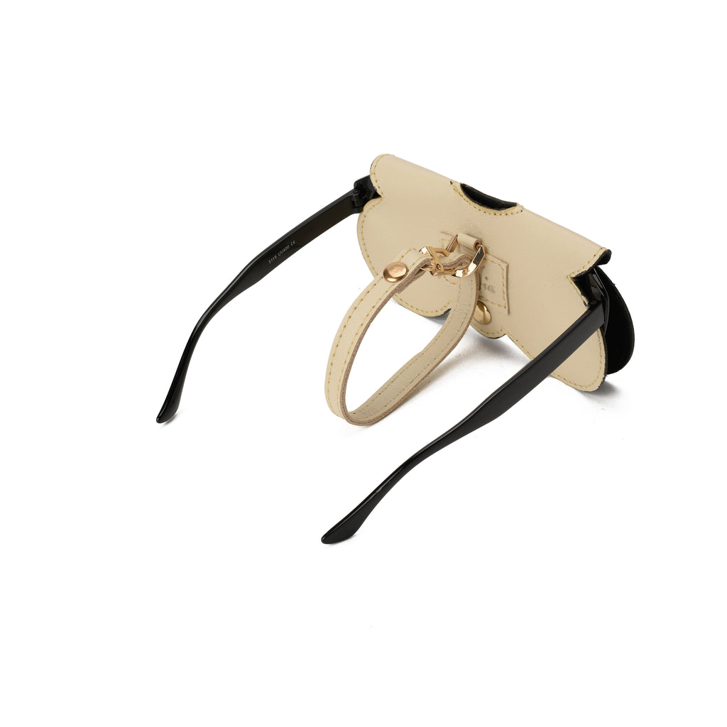 Beige Geometric Sunglasses Cover