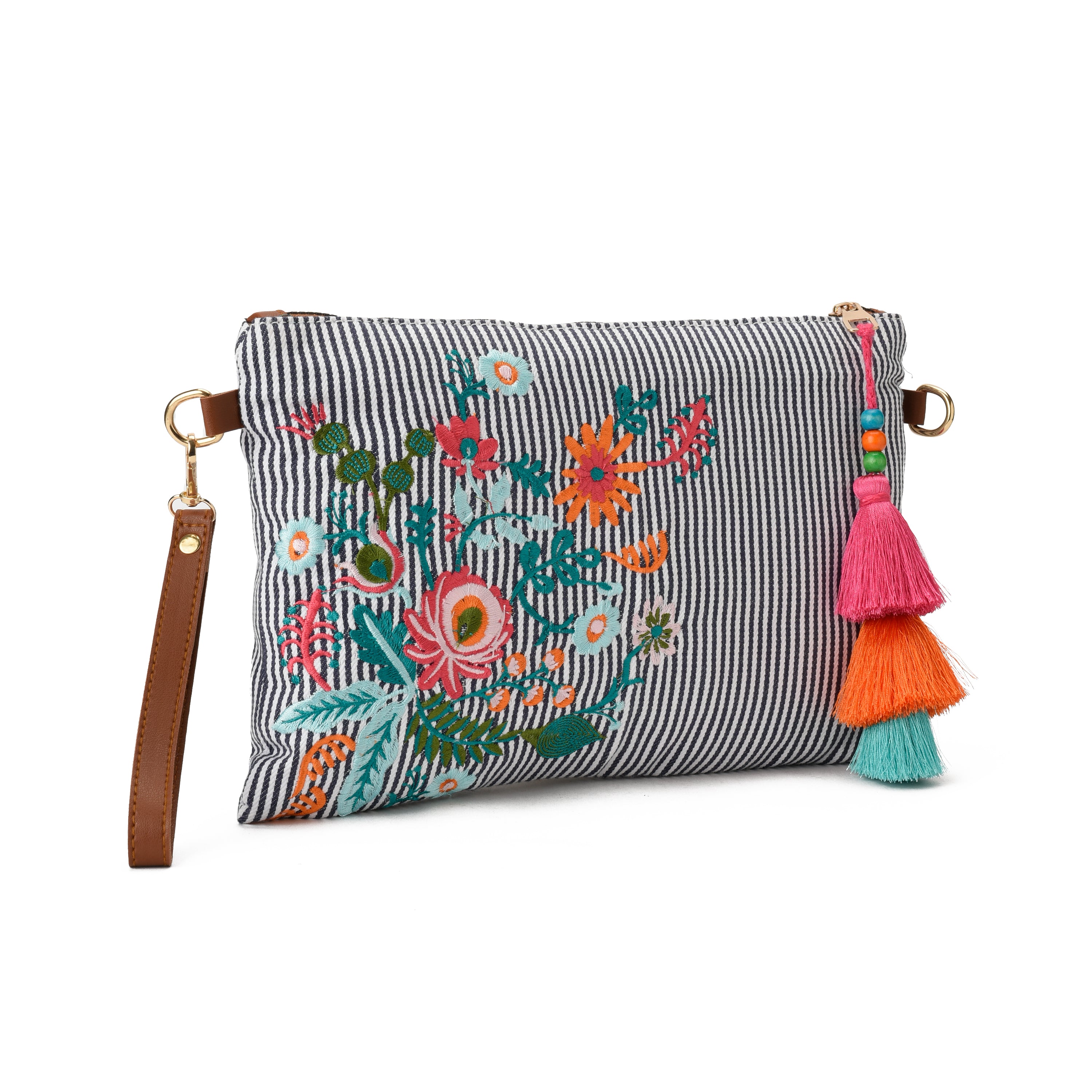 Rosy Floral Clutch
