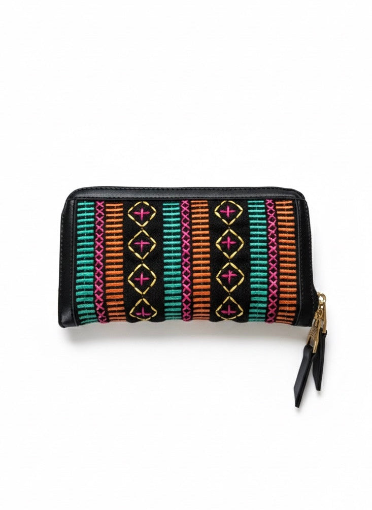 Black Geometric Wallet