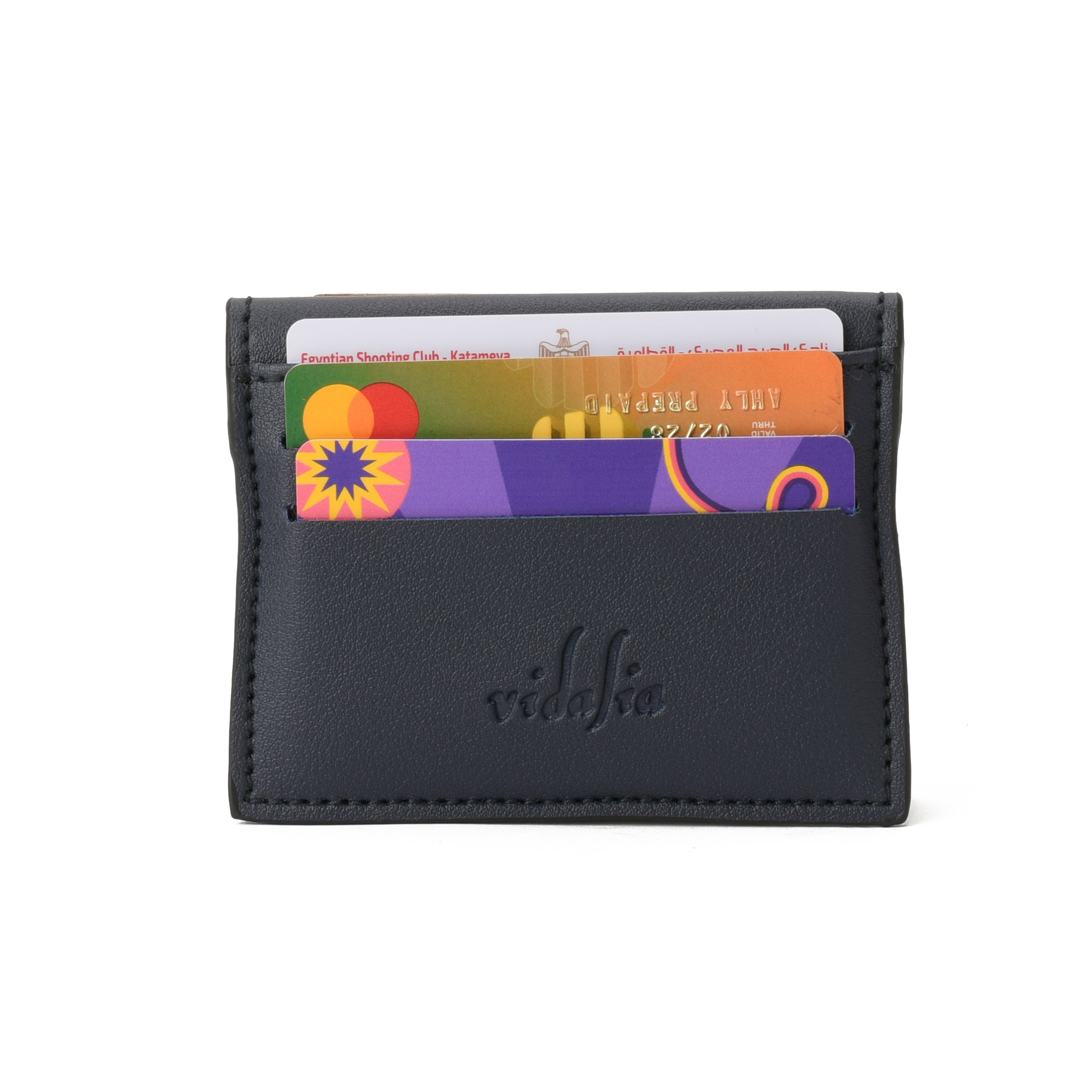 Dark Blue Floral Cardholder