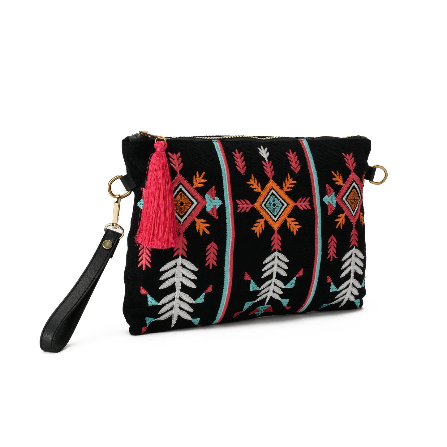 Black Geometric Clutch