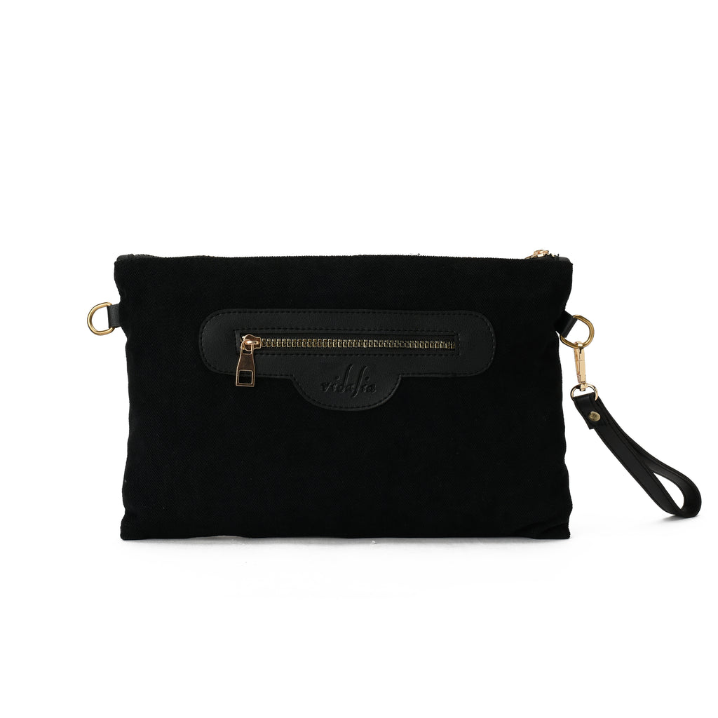 Black Geometric Clutch