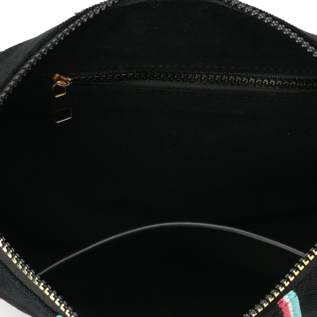 Black Geometric Clutch
