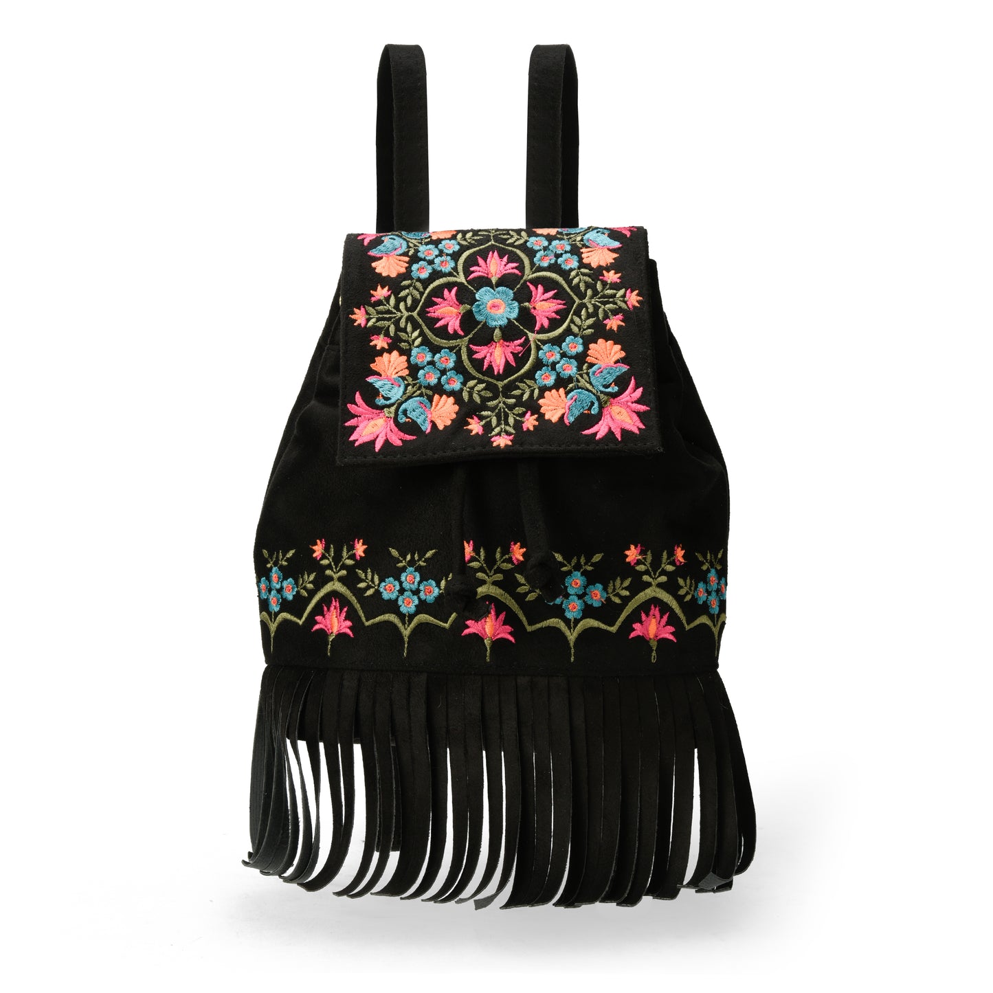 Black Fringe Backpack