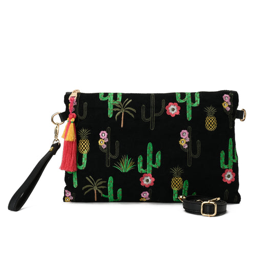 Black Cactus Clutch