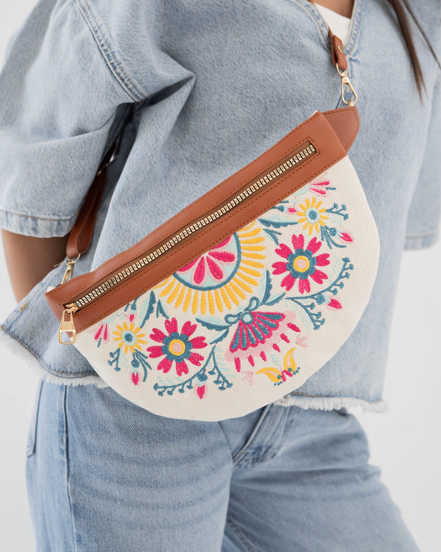 Off-White Floral Fanny Pack