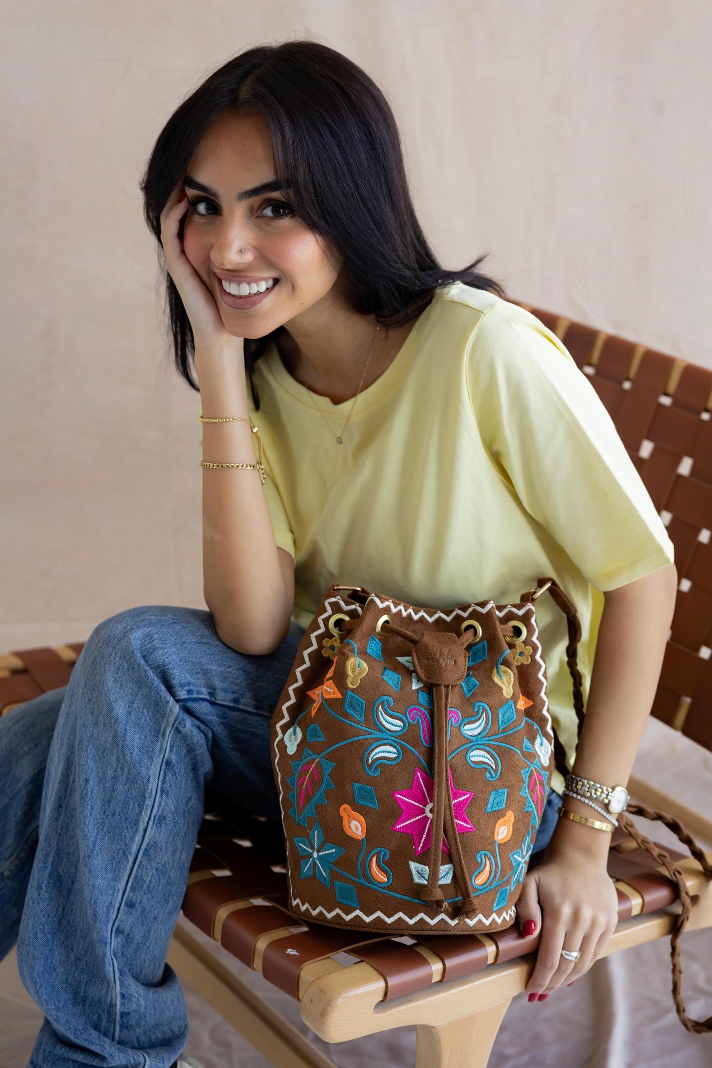 Brown Petal Crossbag
