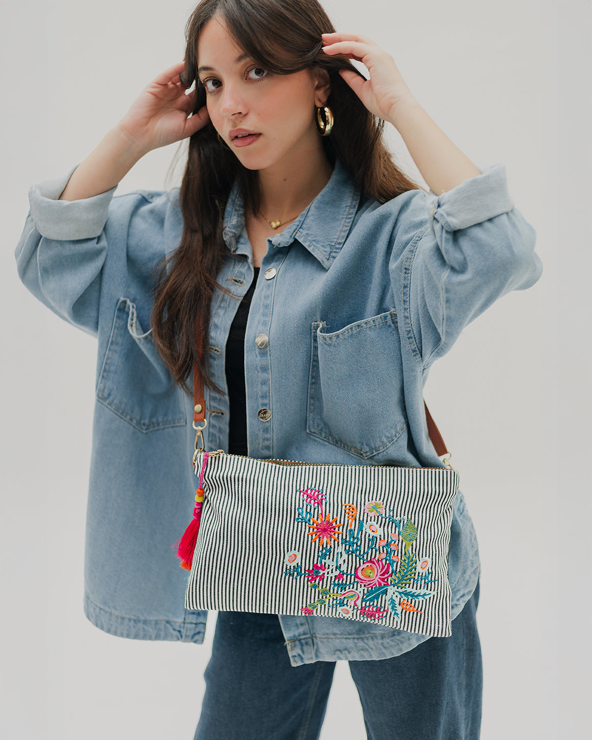Rosy Floral Clutch