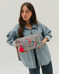 Rosy Floral Clutch