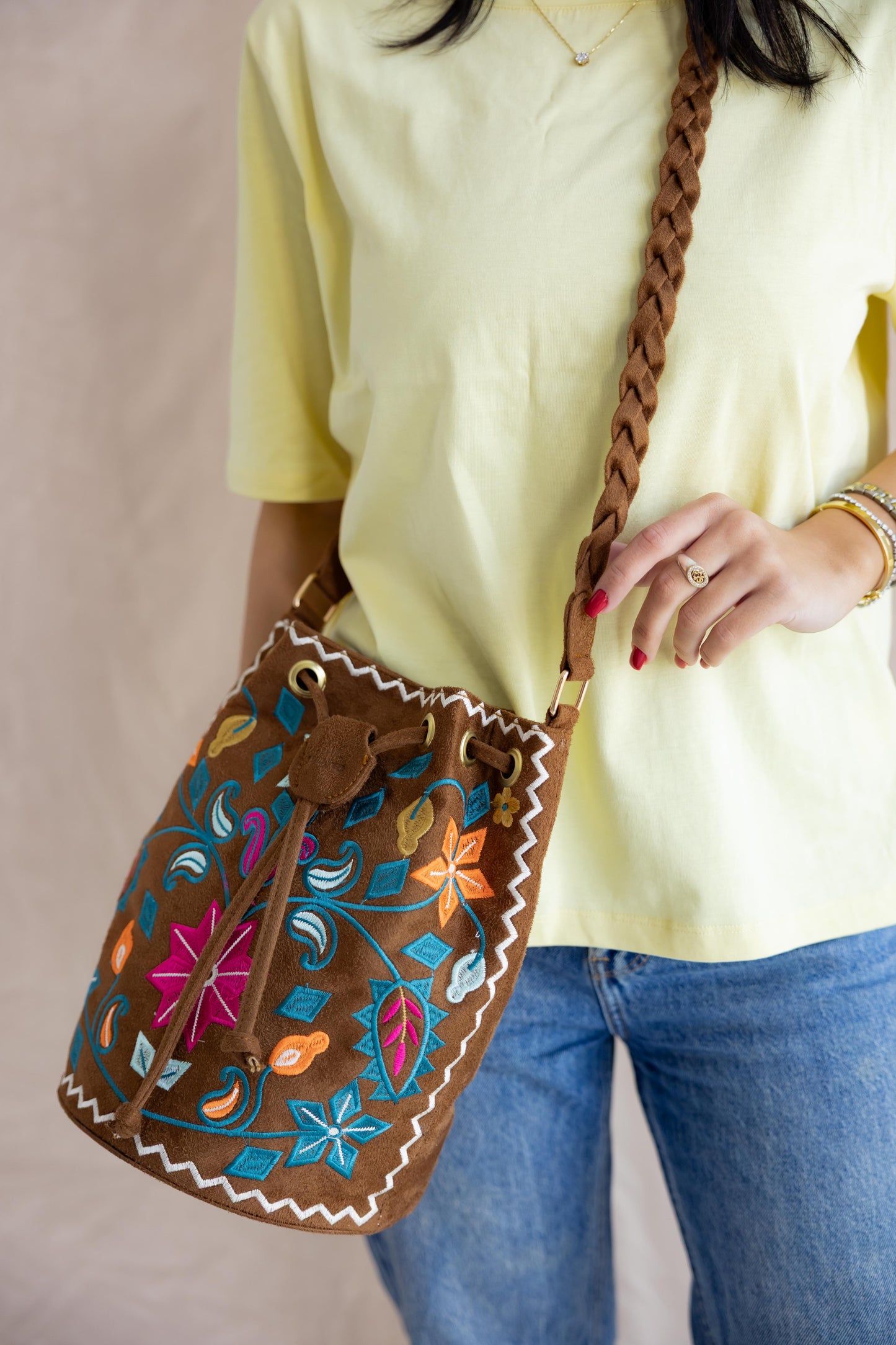 Brown Petal Crossbag