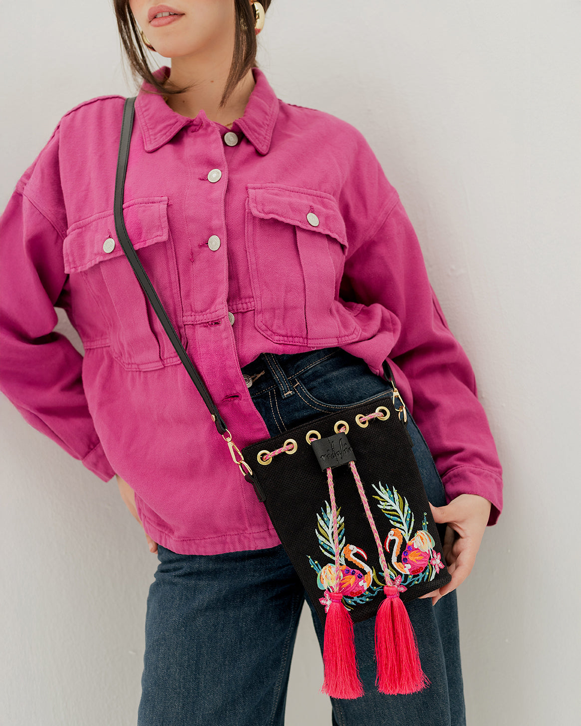 Black Flamingo Crossbag