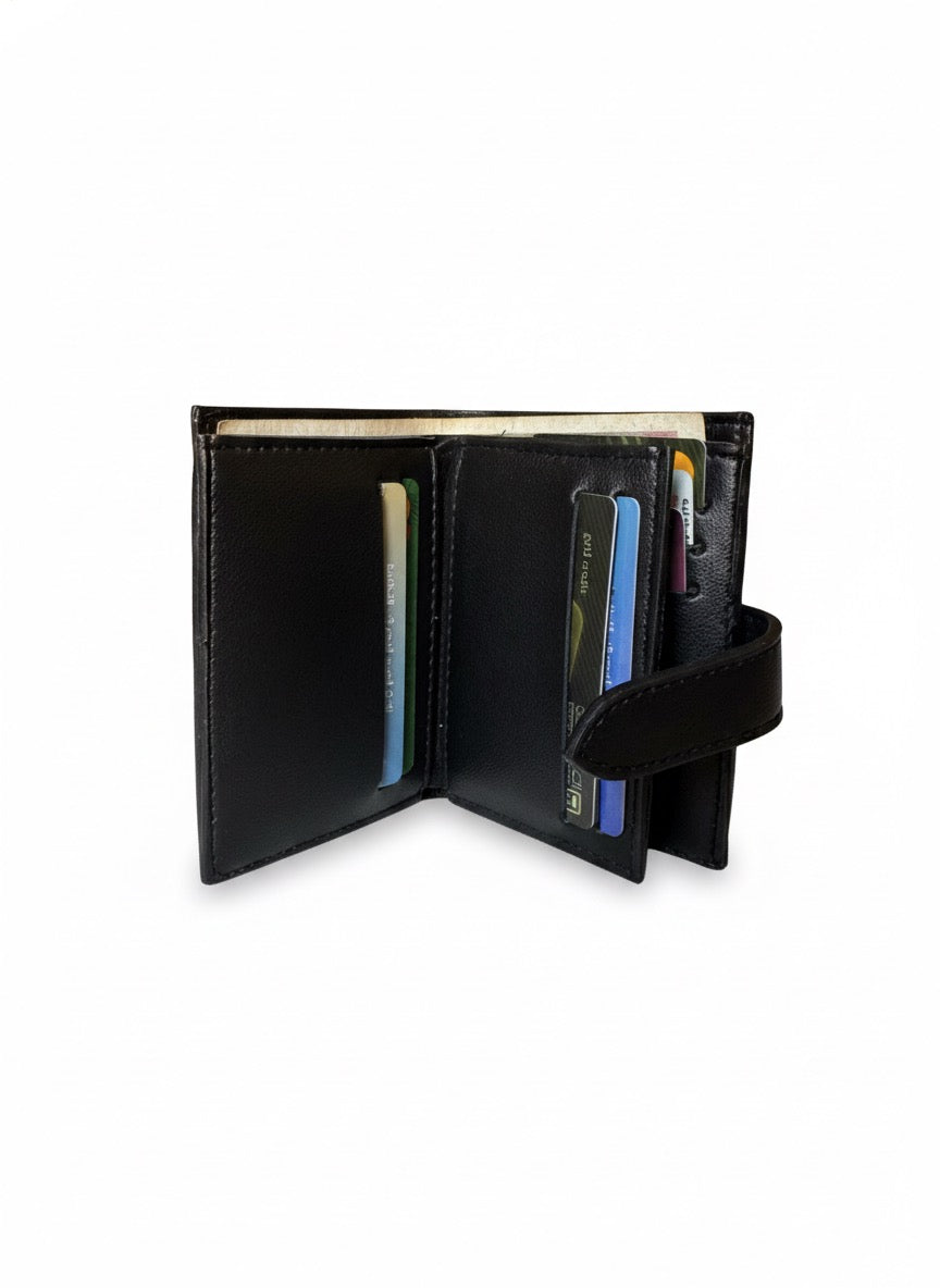 Black Garden Stitch wallet