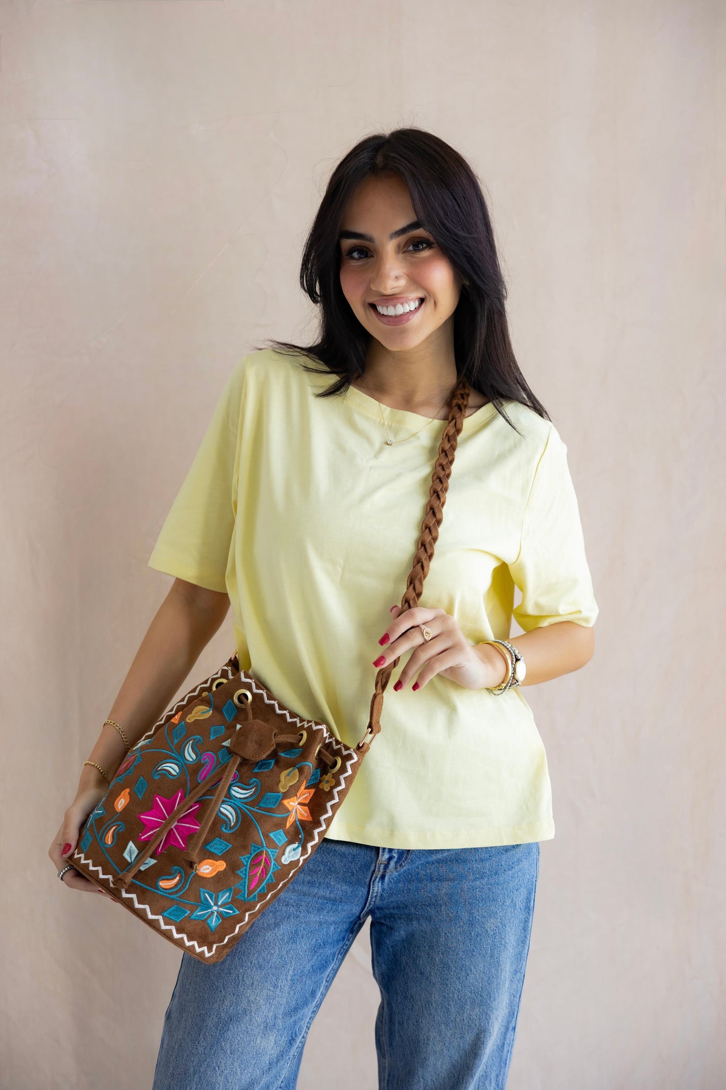 Brown Petal Crossbag