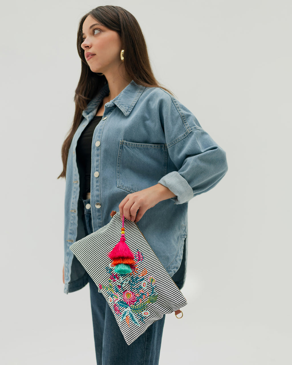 Rosy Floral Clutch