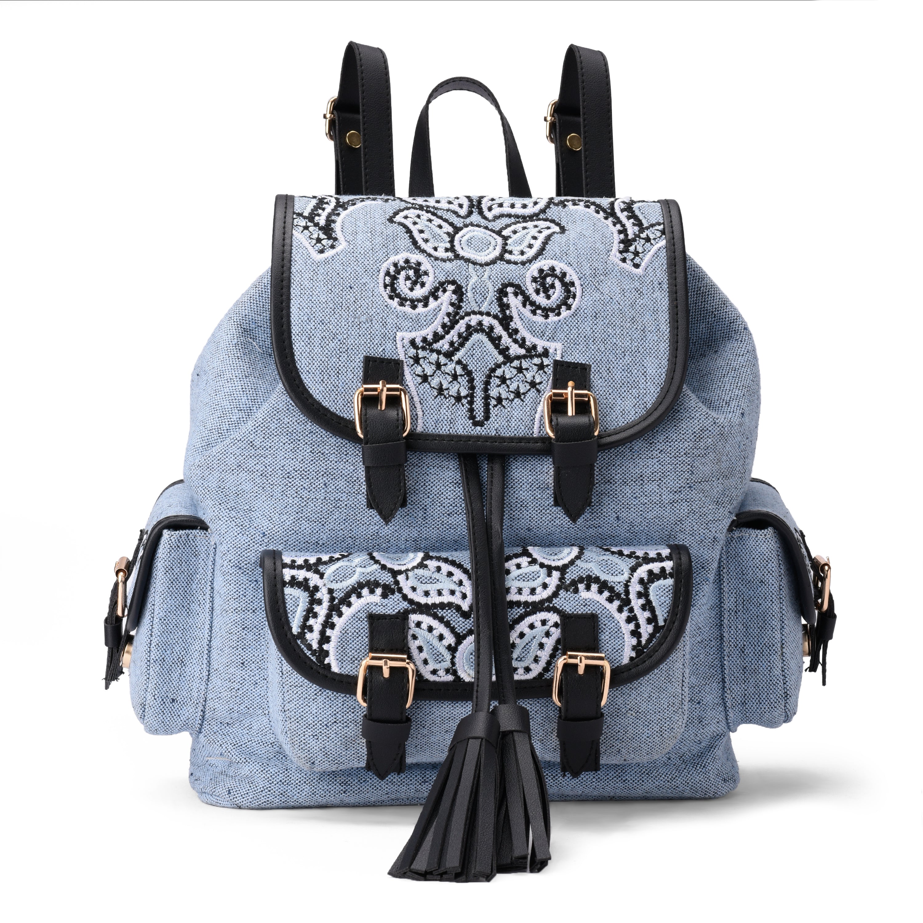 Denim backpack purse store
