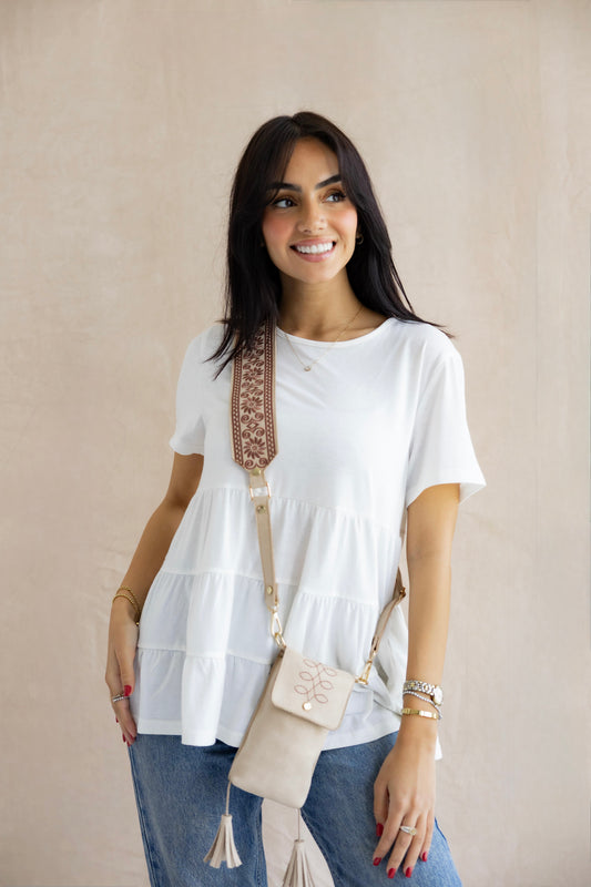 Off-white Mobile Pouch