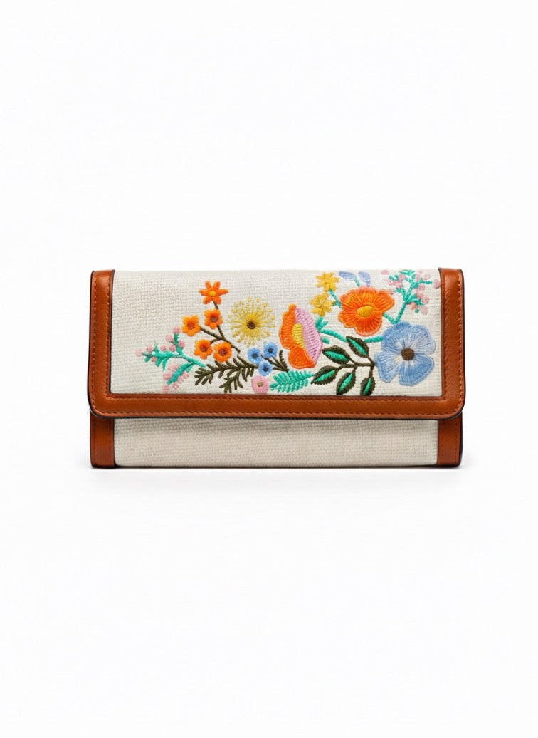 Offwhite Floral Wallet