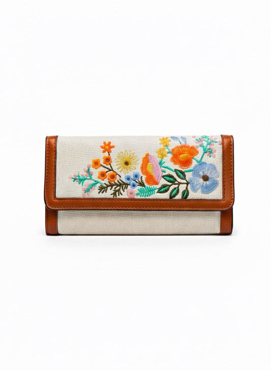 Offwhite Floral Wallet
