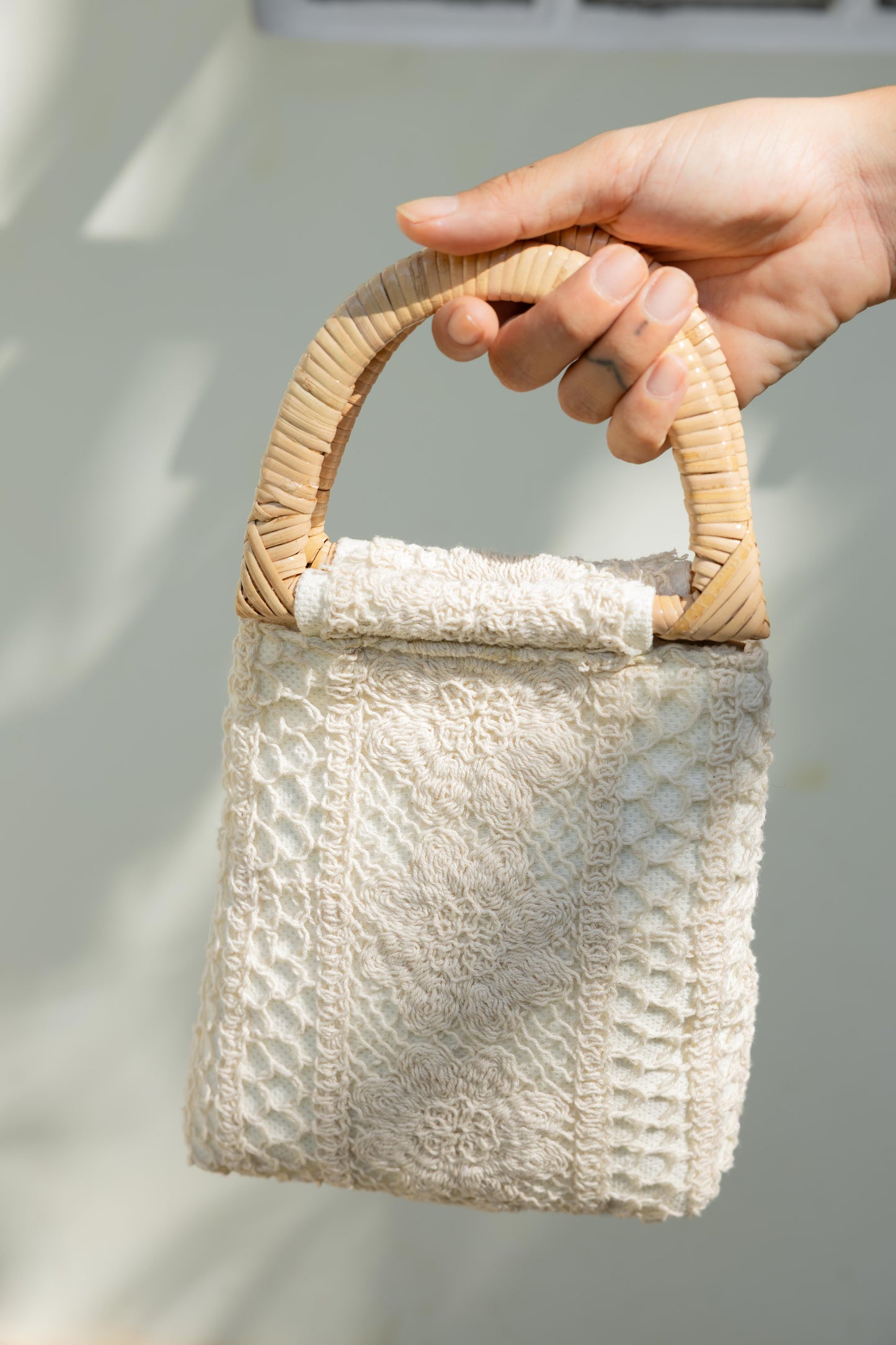 Wooden Crochet Pocketbag