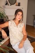 Knotted with Love Vest in Beige