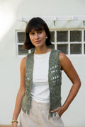 Aria Vest in Olive