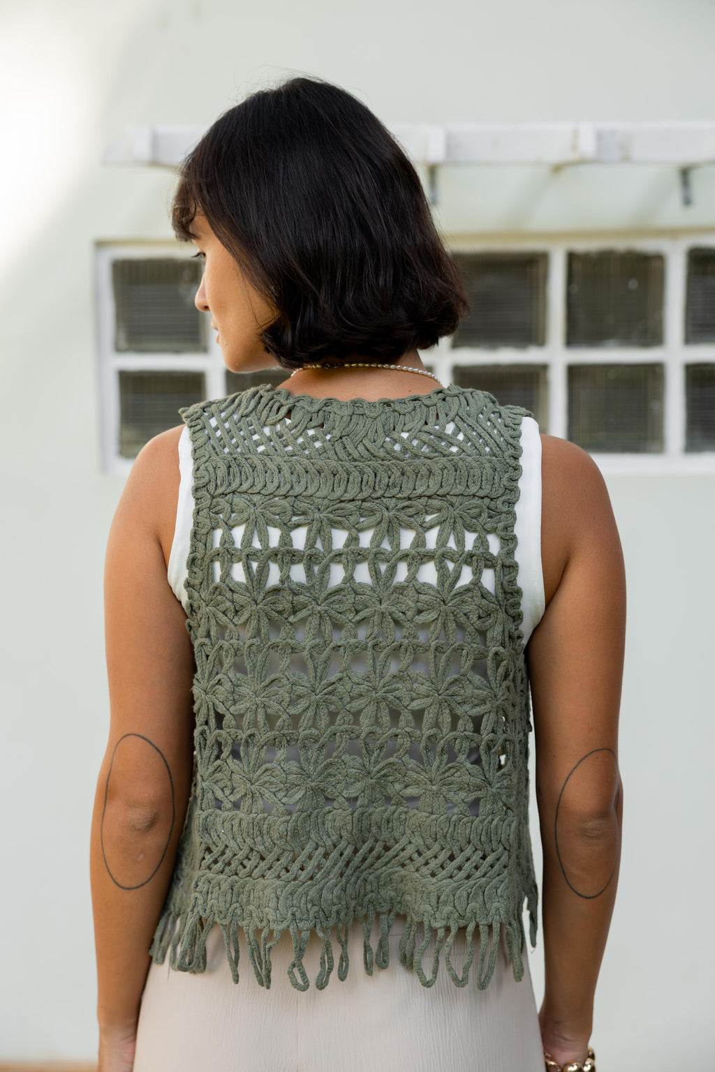 Aria Vest in Olive